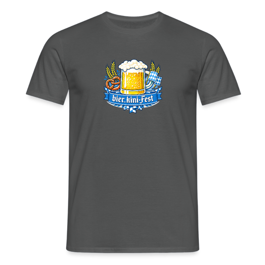 bier.kini - Fest Männer T-Shirt - Anthrazit