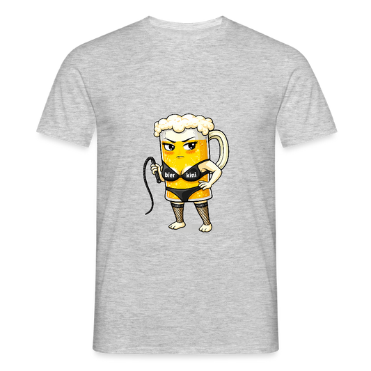 Domina - bierkini - Männer T-Shirt - Grau meliert