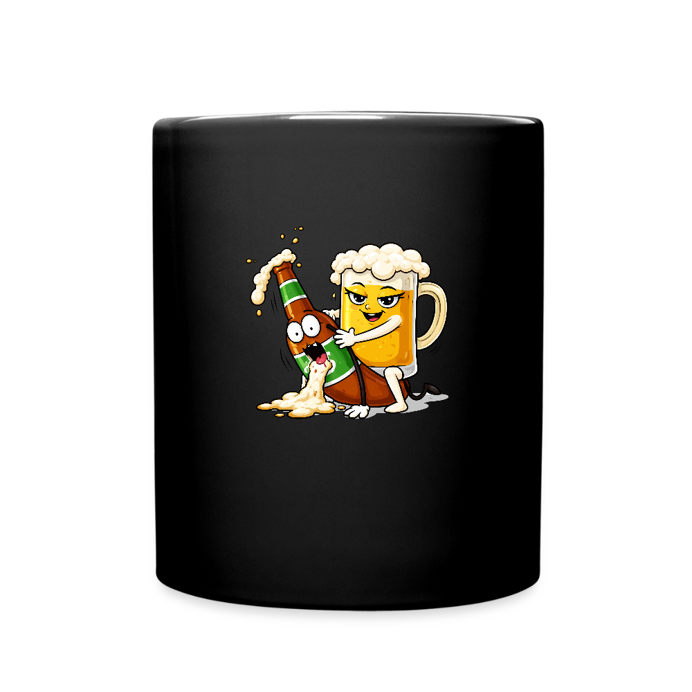 Bier x Bier - Tasse einfarbig - Schwarz