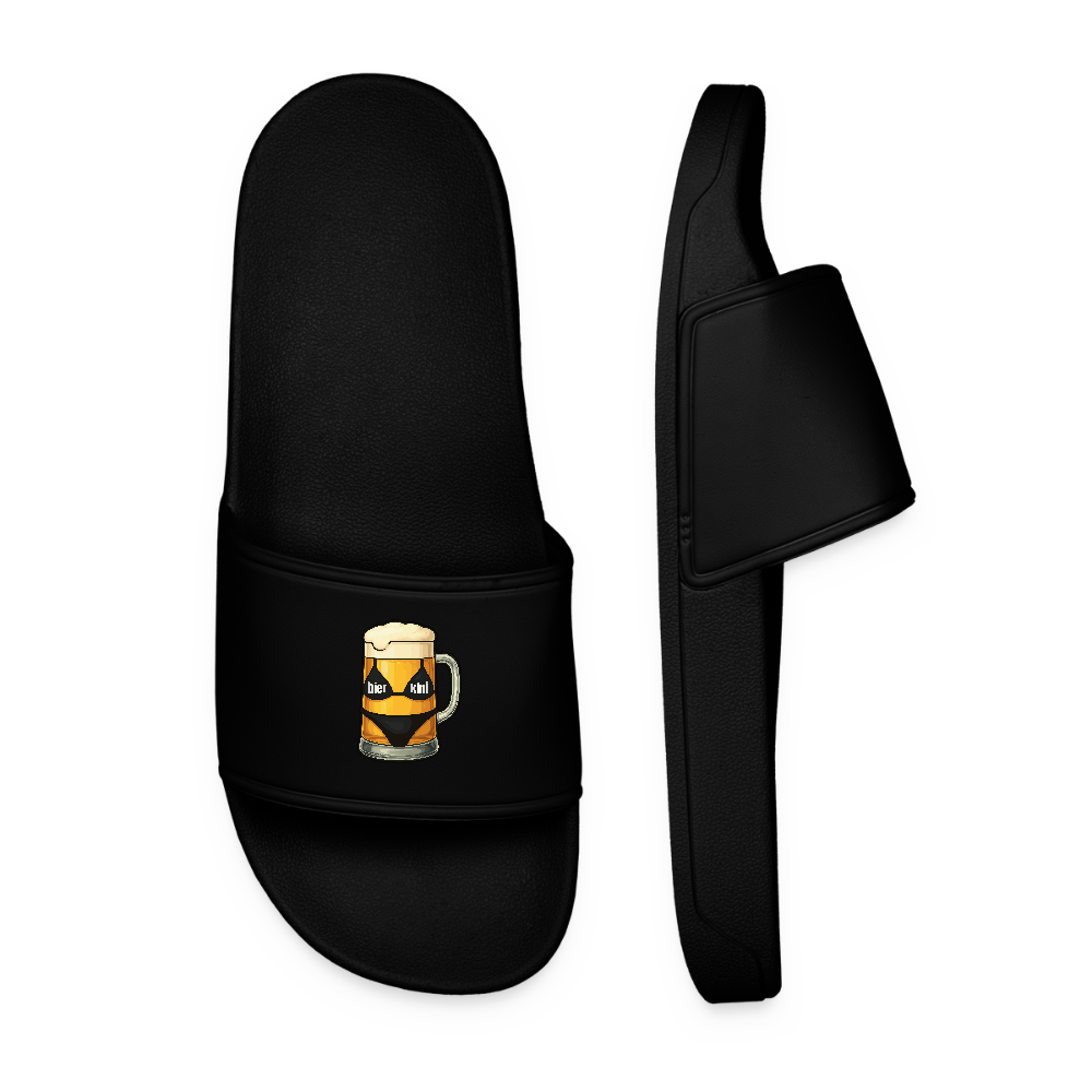 Männer Badelatschen - bier.kini Logo - Schwarz