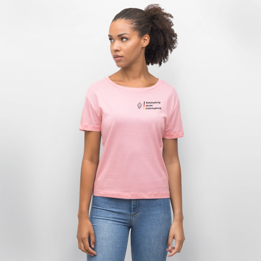 Frauen T-Shirt rundhals - Hellrosa