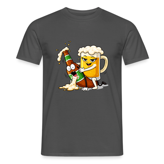 Bier & Bier - Männer T-Shirt - Anthrazit