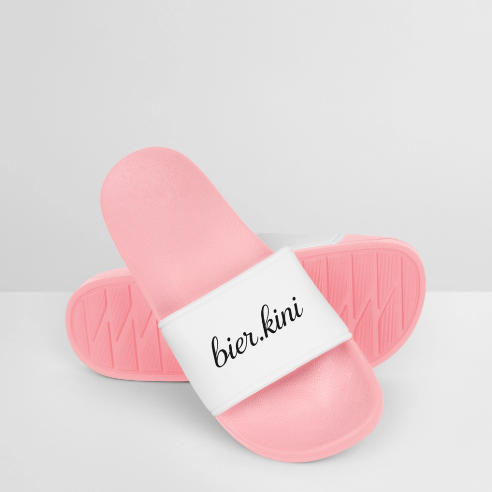 Frauen Badelatschen bier.kini Schrift - Hellrosa
