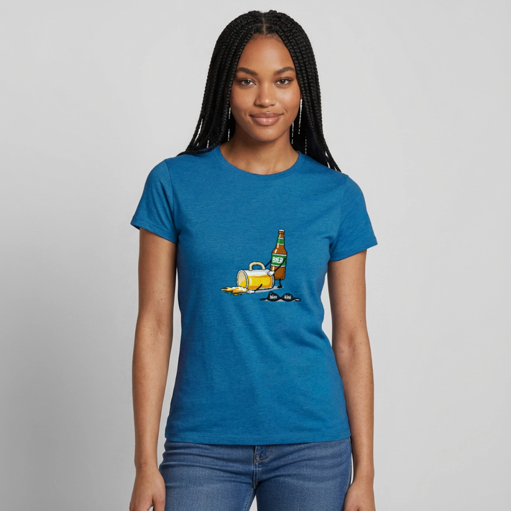 Bier & Bier - Frauen T-Shirt - Antikblaues Saphir meliert