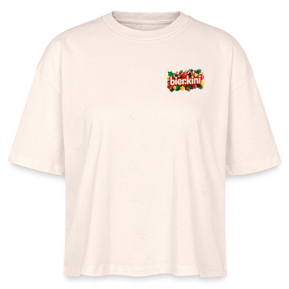 bier.kini Weihnachts-Boxy Shirt - Weißgrau