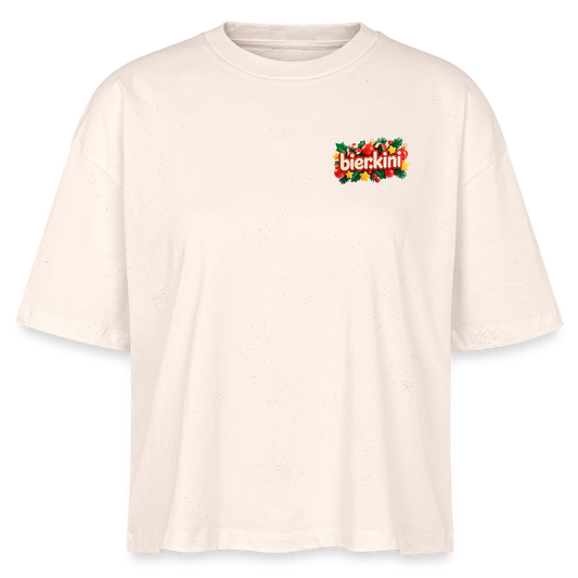 bier.kini Weihnachts-Boxy Shirt - Weißgrau