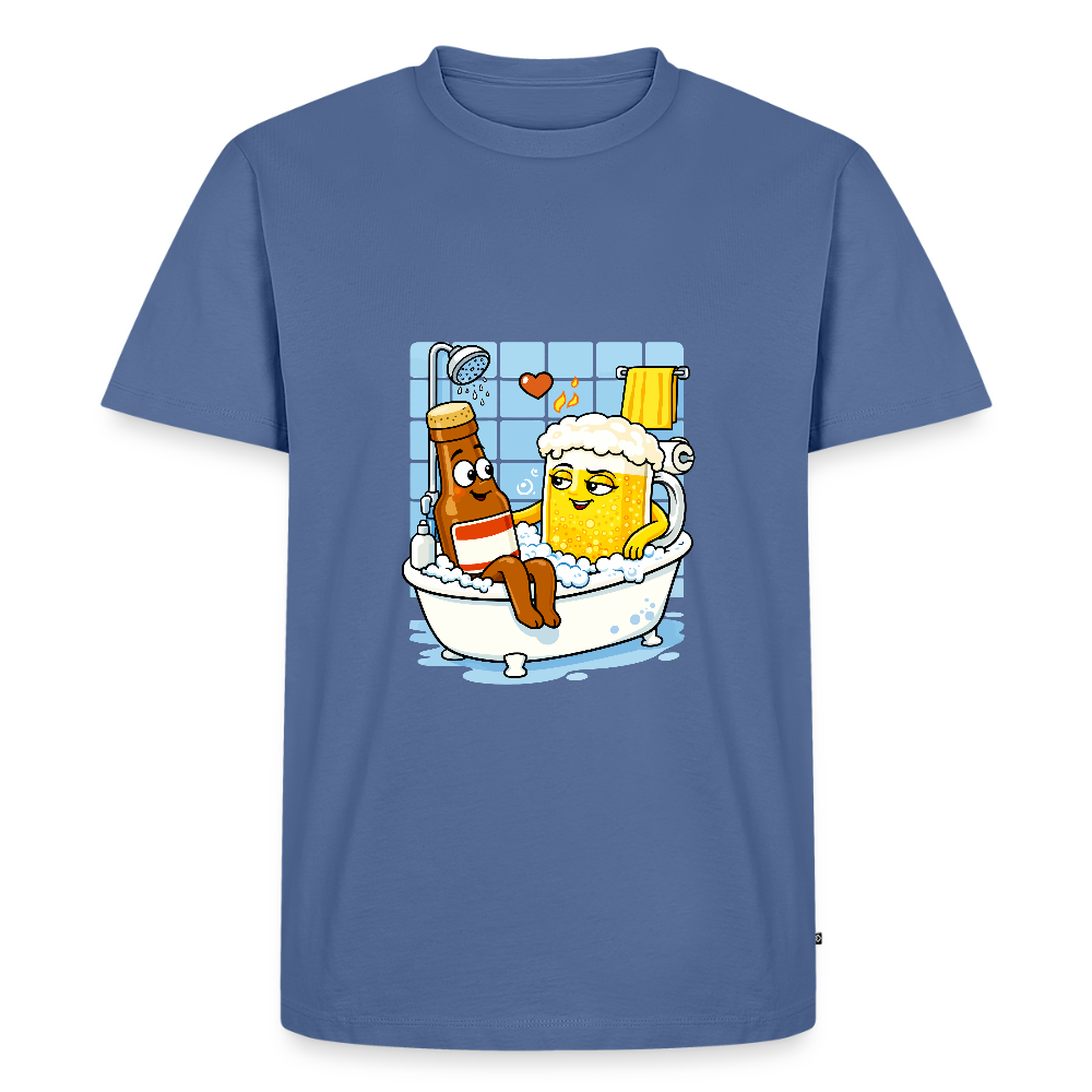 Bier in Wanne - Männer Premium T-Shirt - Taubenblau