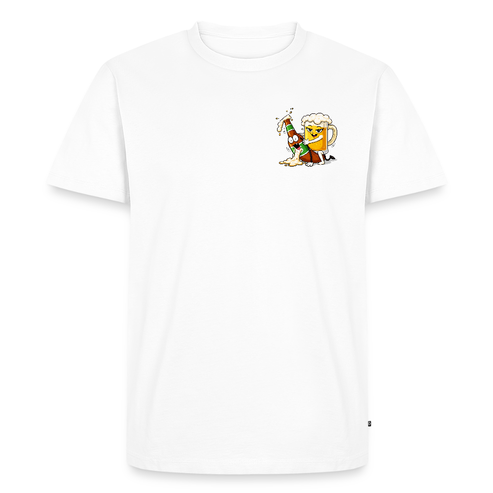 Bier X Bierkrug - Männer Premium T-Shirt - Weiß