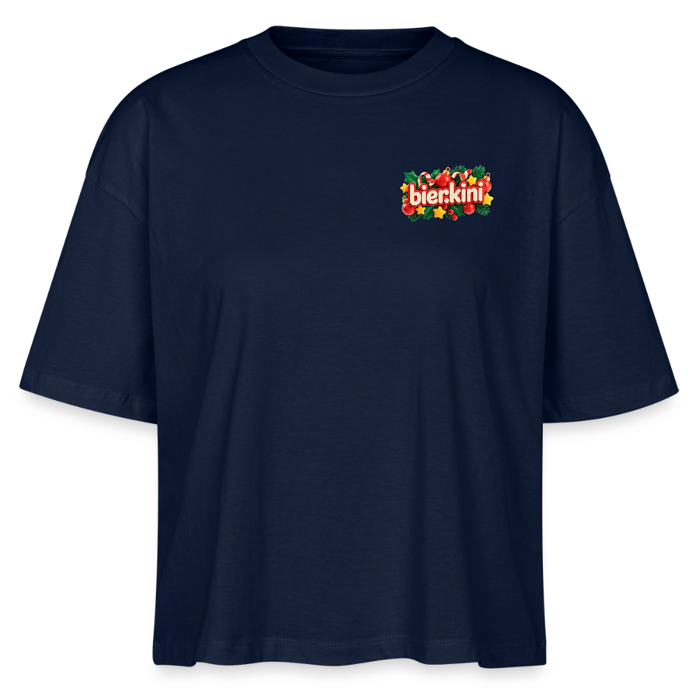 bier.kini Weihnachts-Boxy Shirt - Navy