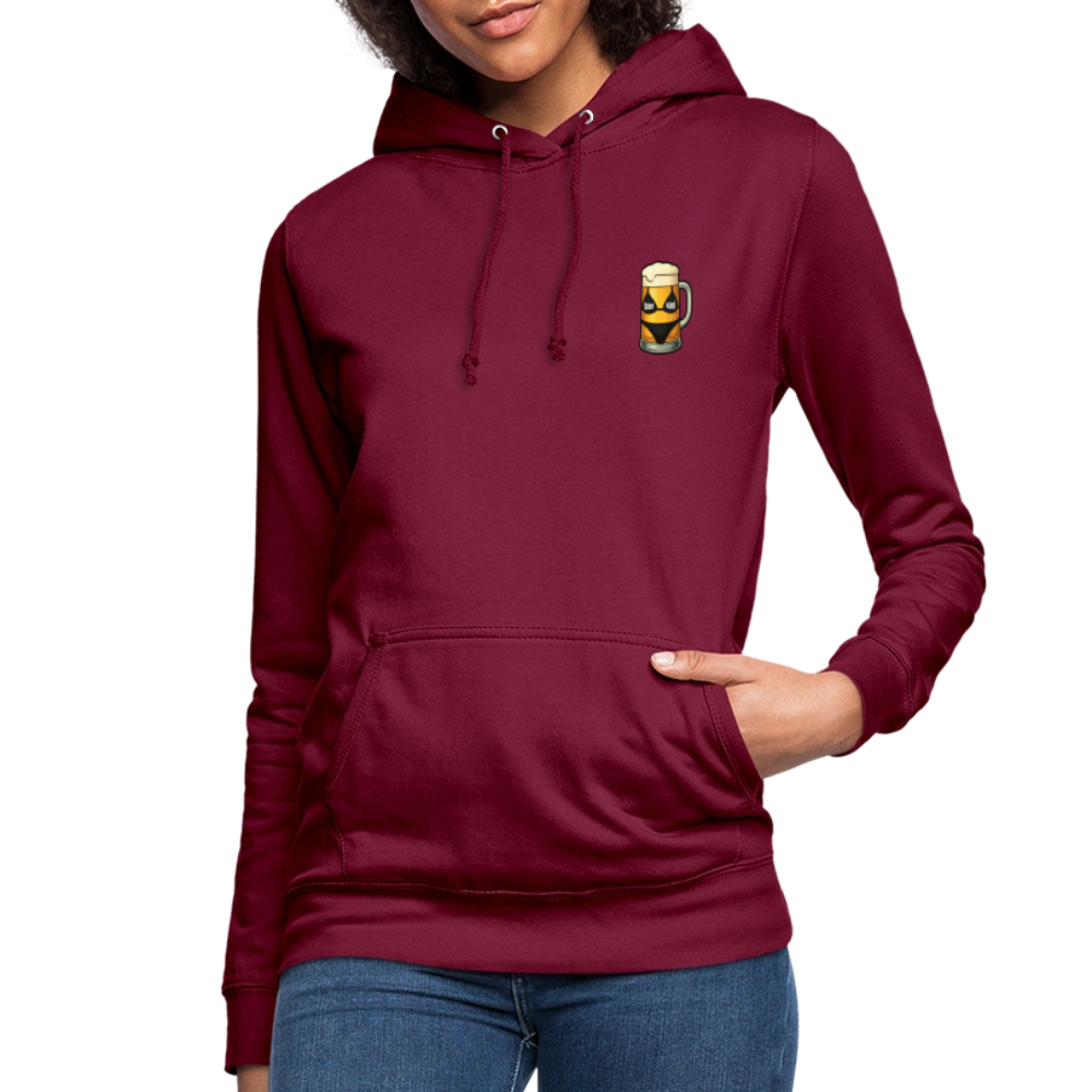Bierglas - Frauen Hoodie - Bordeaux