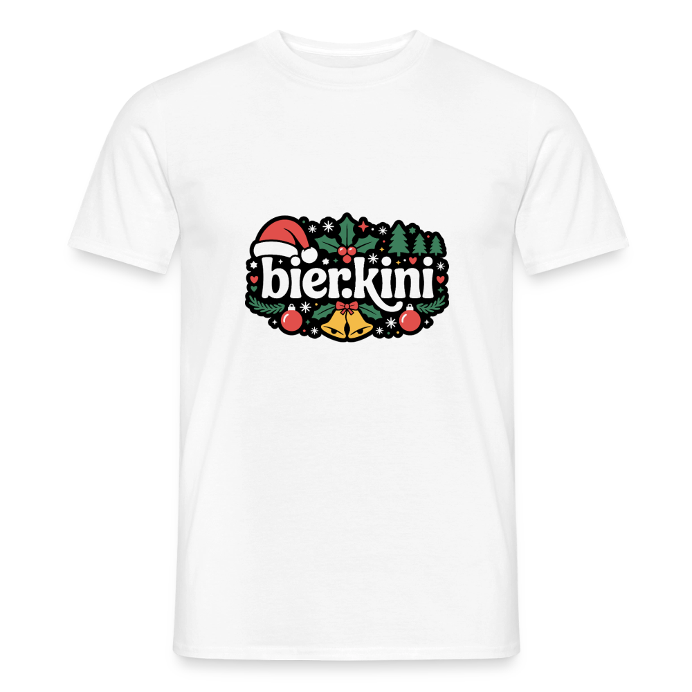Männer Weihnachtsshirt bier.kini T-Shirt - Weiß