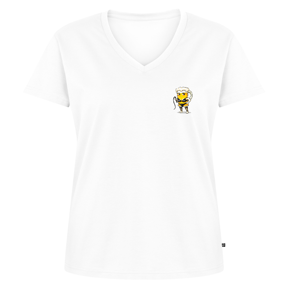 Domina - Frauen Bio-T-Shirt mit V-Ausschnitt - Weiß