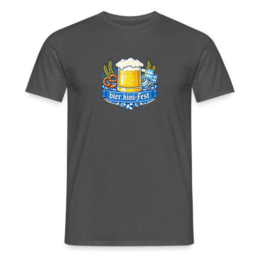 bier.kini - Fest Männer T-Shirt - Anthrazit
