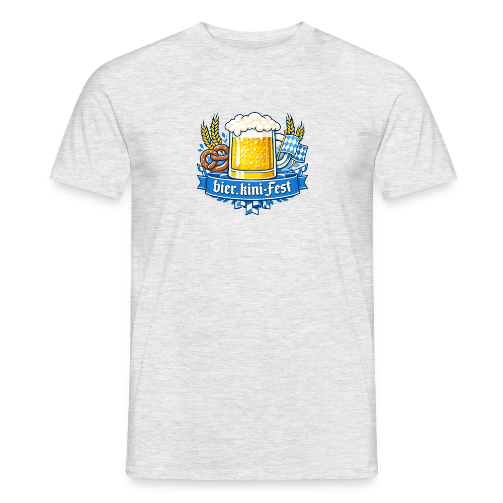 bier.kini - Fest Männer T-Shirt - Grau meliert
