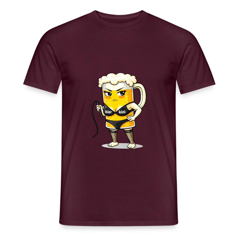 Domina - bierkini - Männer T-Shirt - Ziegelrot