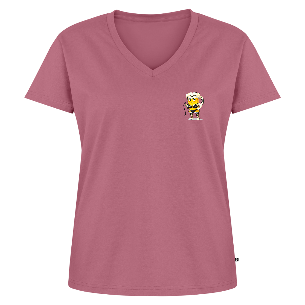 Domina - Frauen Bio-T-Shirt mit V-Ausschnitt - Mauve