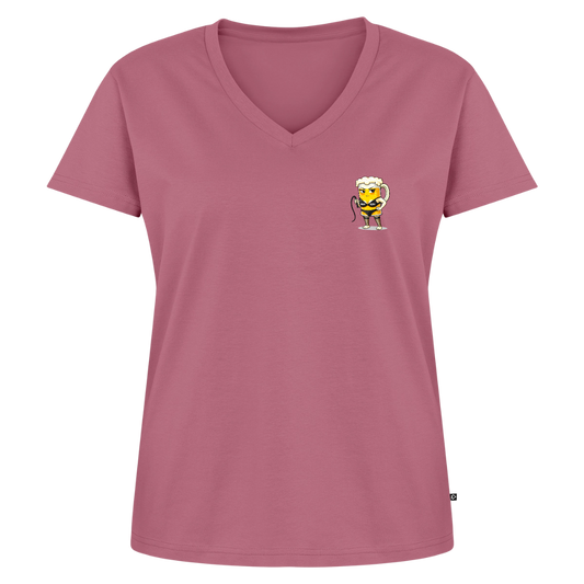 Domina - Frauen Bio-T-Shirt mit V-Ausschnitt - Mauve