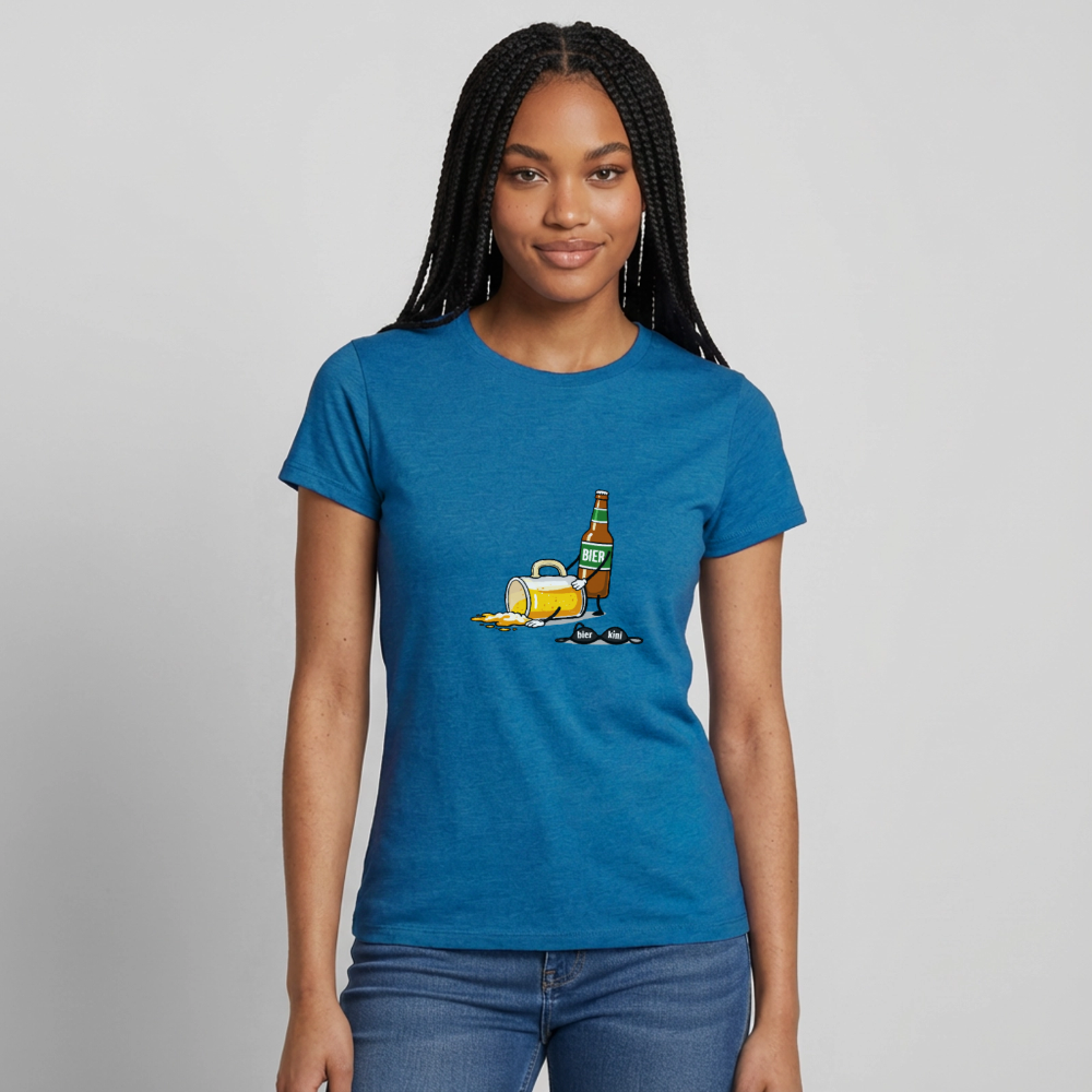Bier & Bier - Frauen T-Shirt - Antikblaues Saphir meliert
