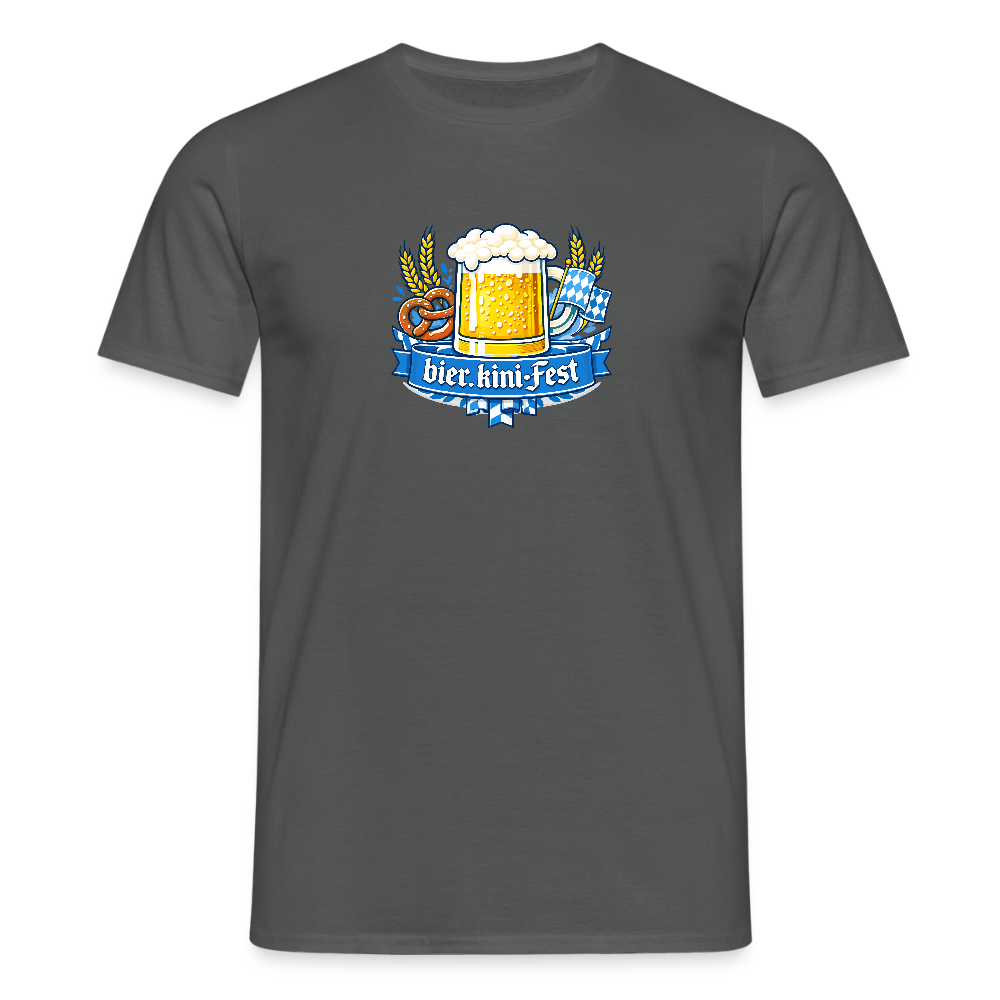 bier.kini - Fest Männer T-Shirt - Anthrazit