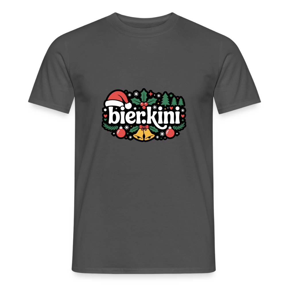 Männer Weihnachtsshirt bier.kini T-Shirt - Anthrazit