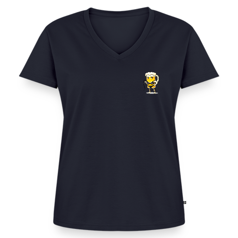 Domina - Frauen Bio-T-Shirt mit V-Ausschnitt - Navy