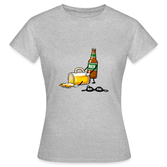 Bier & Bier - Frauen T-Shirt - Grau meliert