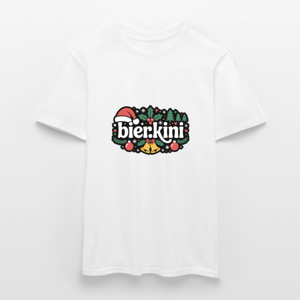 Männer Weihnachtsshirt bier.kini T-Shirt - Weiß