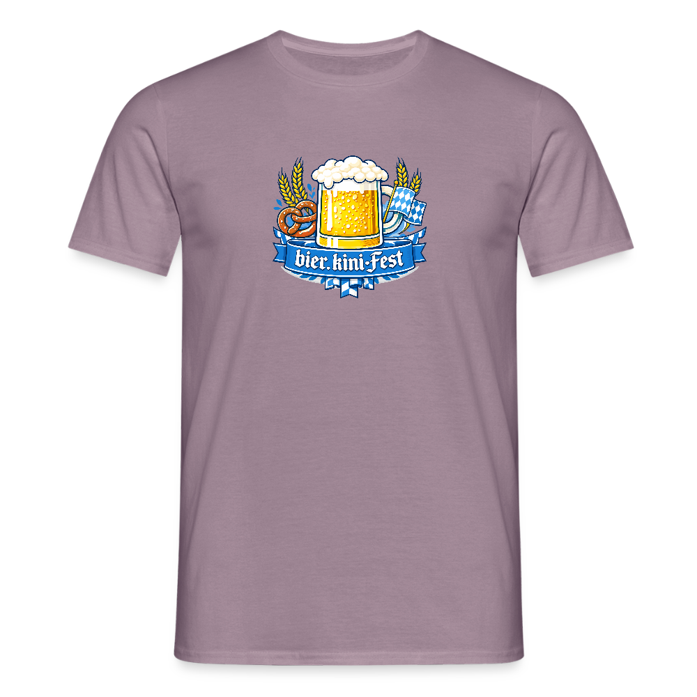 bier.kini - Fest Männer T-Shirt - Lilagrau 