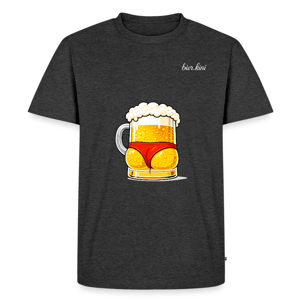 Bier-Arschli BIG - Männer Premium T-Shirt - Anthrazit meliert