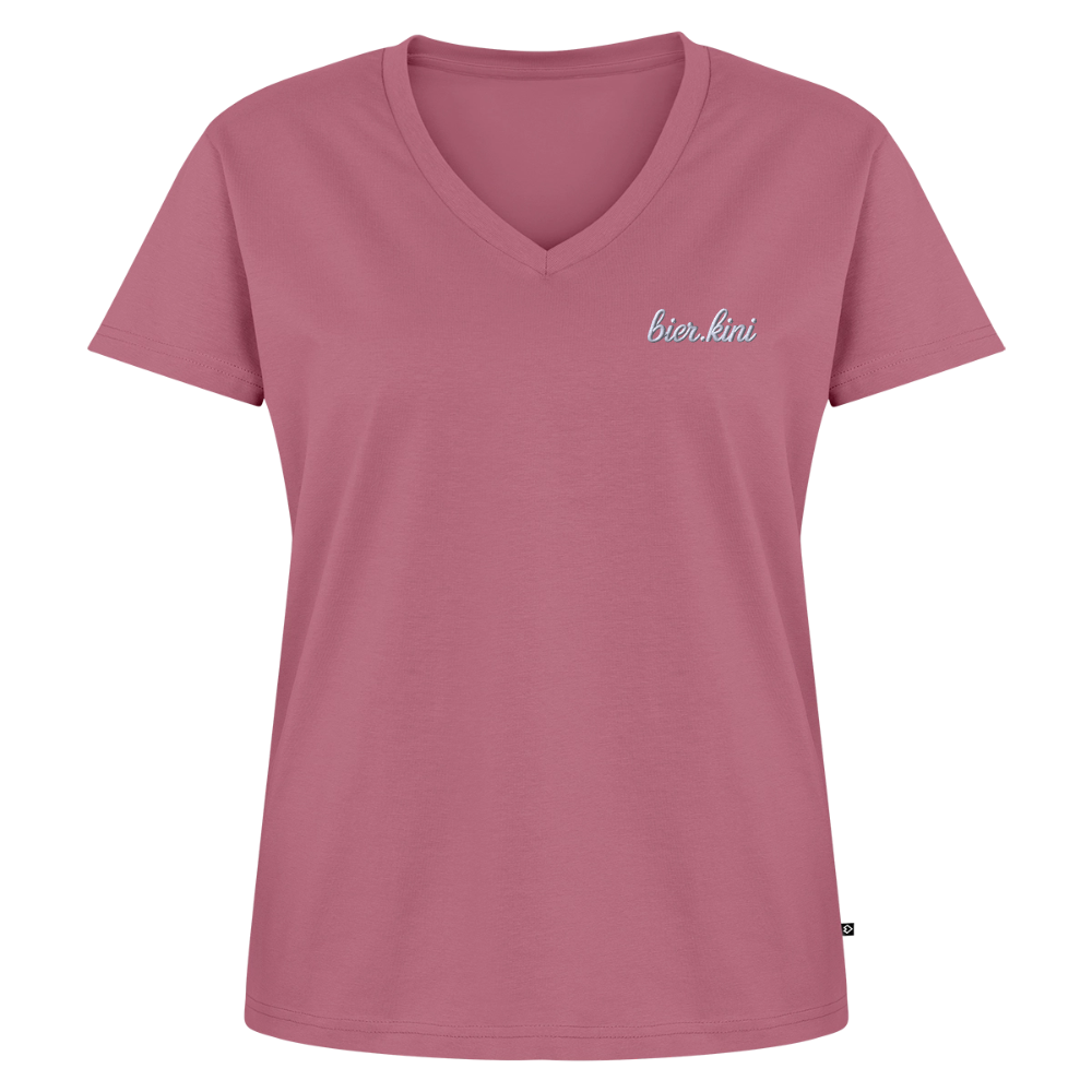 stick bier.kin - Frauen Bio-T-Shirt mit V-Ausschnitt - Mauve
