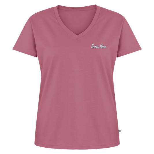 stick bier.kin - Frauen Bio-T-Shirt mit V-Ausschnitt - Mauve