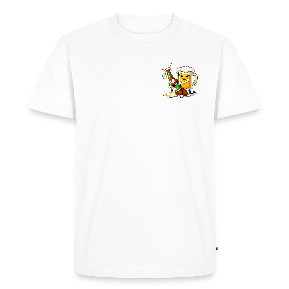 Bier X Bierkrug - Männer Premium T-Shirt - Weiß