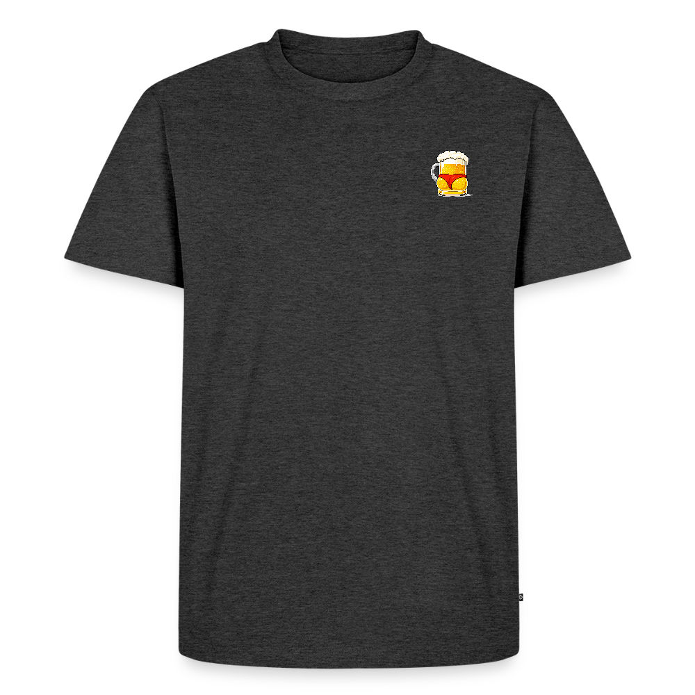Bier-Ärschli - Männer Premium T-Shirt - Anthrazit meliert