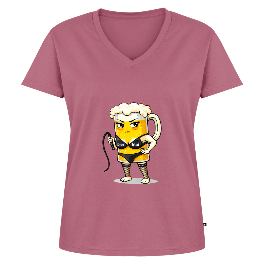 Domina - Frauen Bio-T-Shirt mit V-Ausschnitt - Mauve