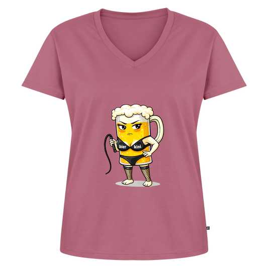 Domina - Frauen Bio-T-Shirt mit V-Ausschnitt - Mauve