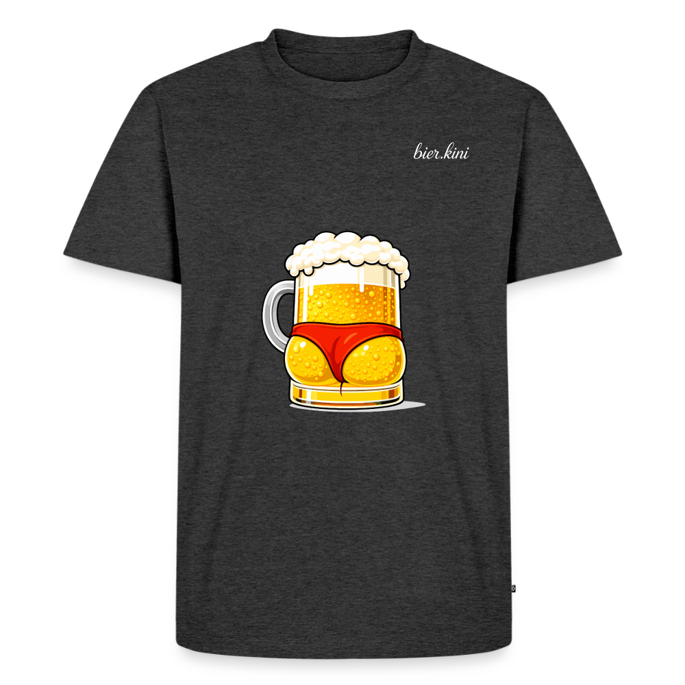 Bier-Arschli BIG - Männer Premium T-Shirt - Anthrazit meliert