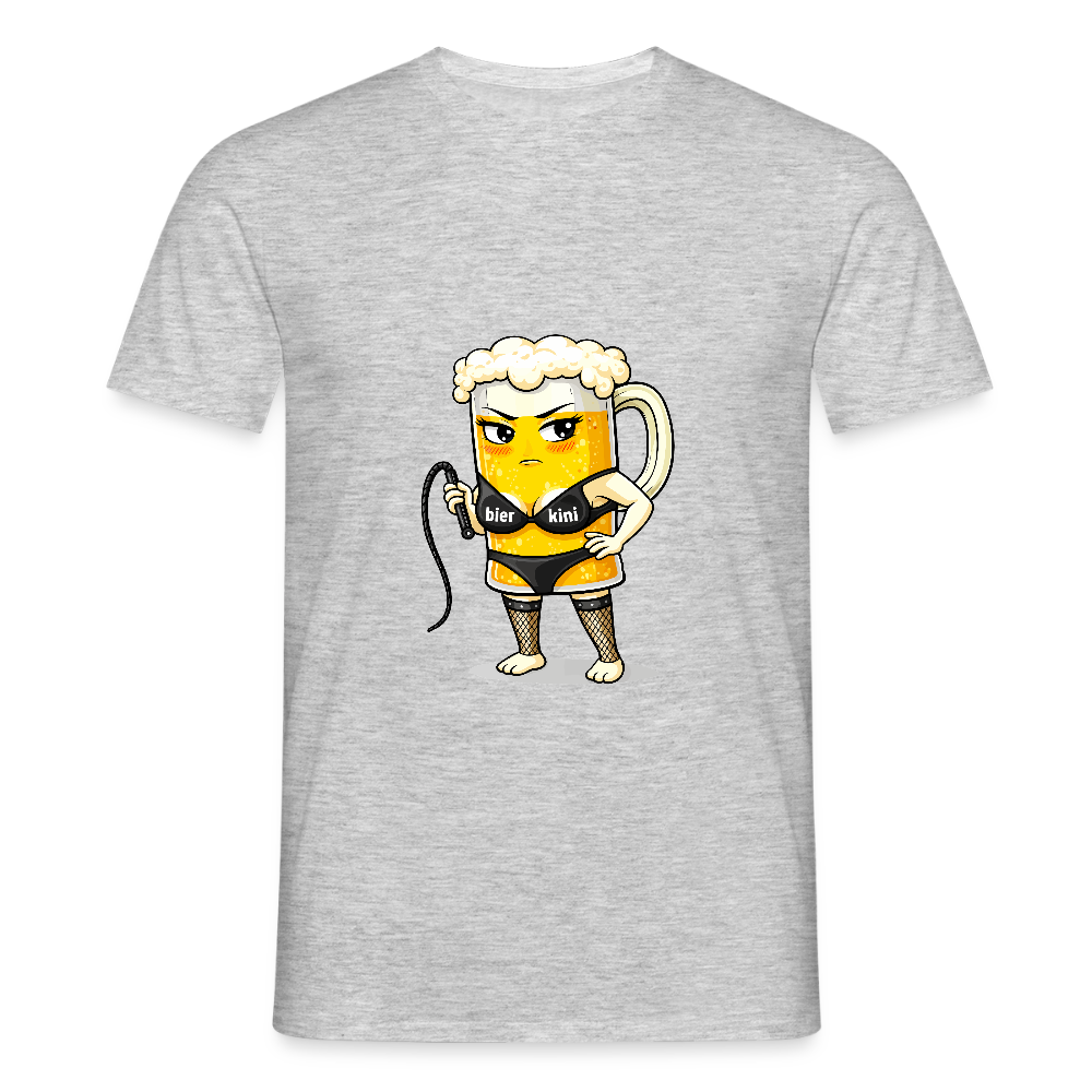 Domina - bierkini - Männer T-Shirt - Grau meliert