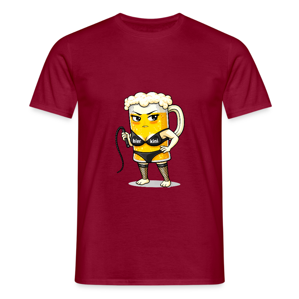Domina - bierkini - Männer T-Shirt - Ziegelrot