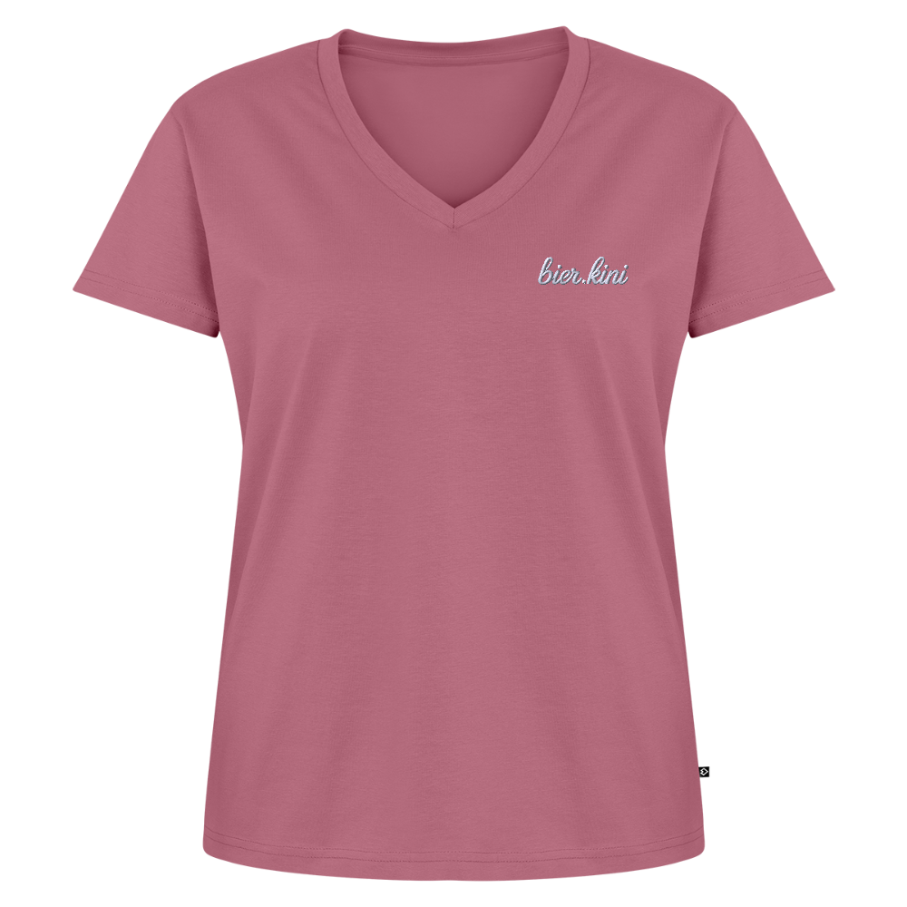 stick bier.kin - Frauen Bio-T-Shirt mit V-Ausschnitt - Mauve