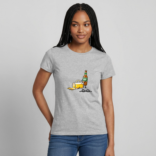 Bier & Bier - Frauen T-Shirt - Grau meliert
