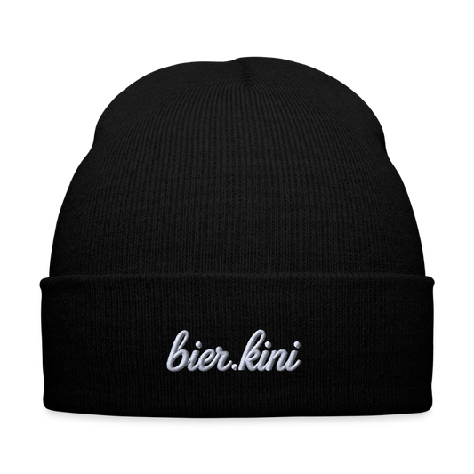 Bestickte Wintermütze bierkini - Schwarz