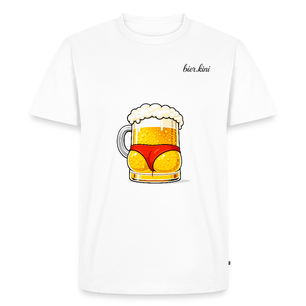 Bier Ärschli BIG - Männer Premium T-Shirt - Weiß