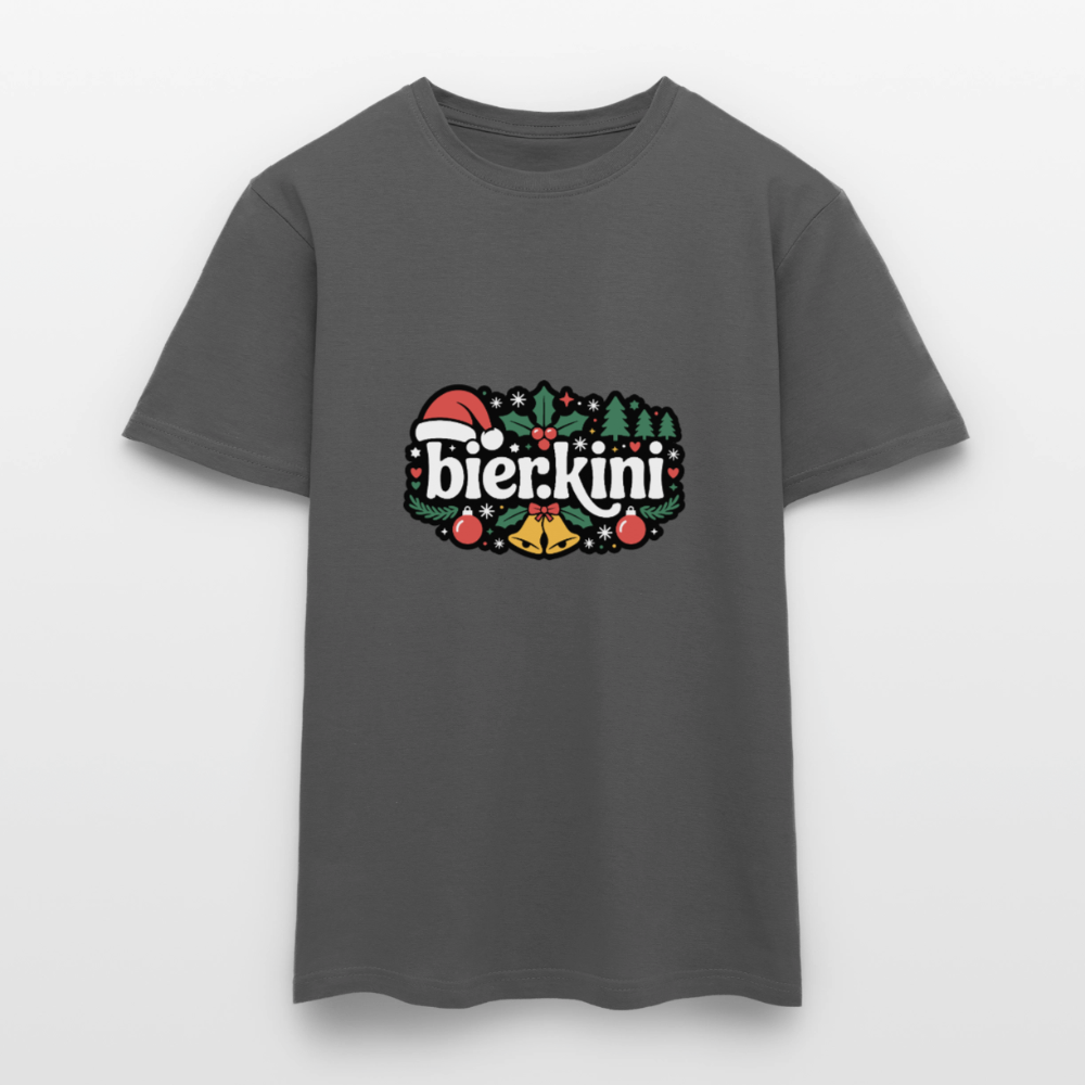 Männer Weihnachtsshirt bier.kini T-Shirt - Anthrazit