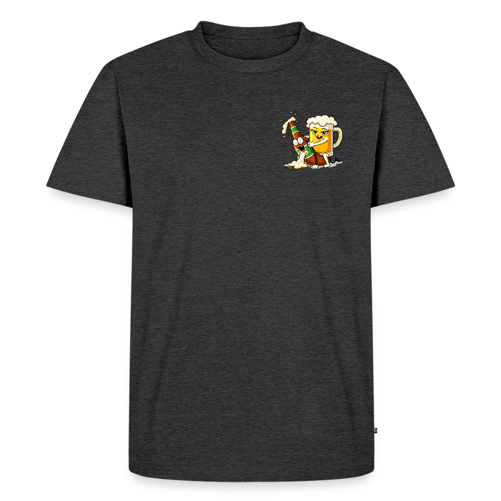 Bier X Bierkrug - Männer Premium T-Shirt - Anthrazit meliert