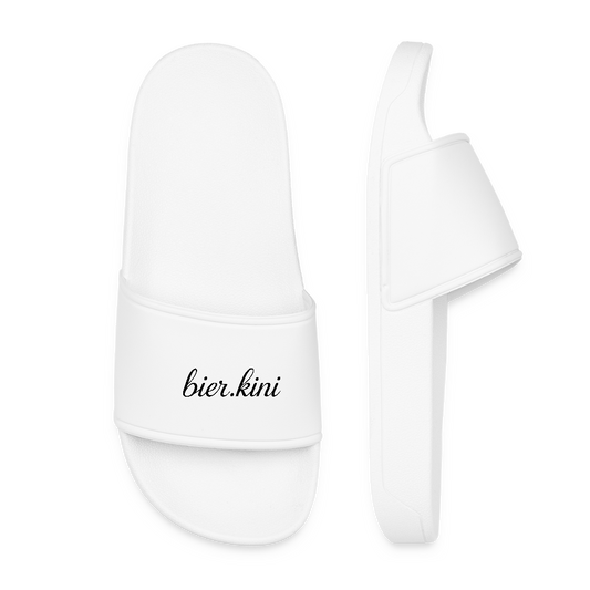 Frauen Badelatschen - Schriftzug - Weiß