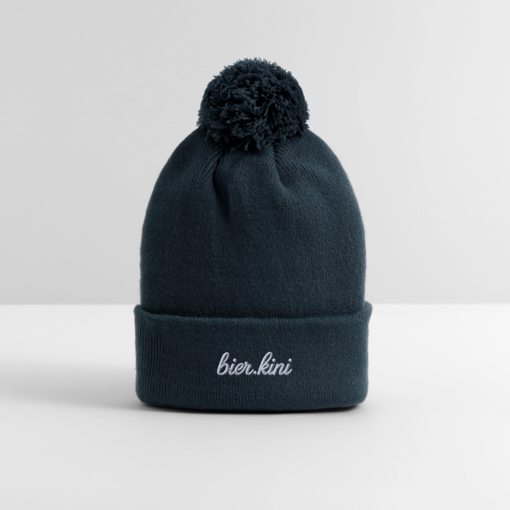 Strickmütze bier.kini mit Bommel - Navy