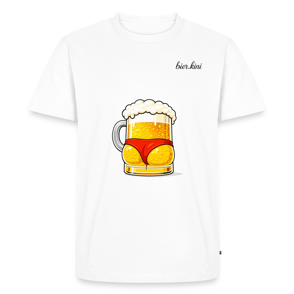 Bier Ärschli BIG - Männer Premium T-Shirt - Weiß