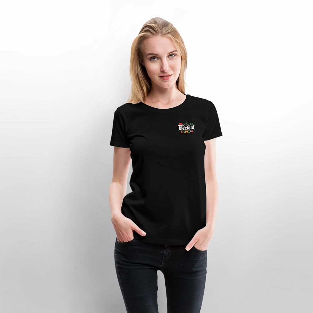 Frauen bier.kini Weihnachtsshirt - Premium - Schwarz