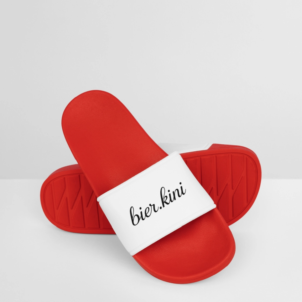 Frauen Badelatschen bier.kini Schrift - Rot