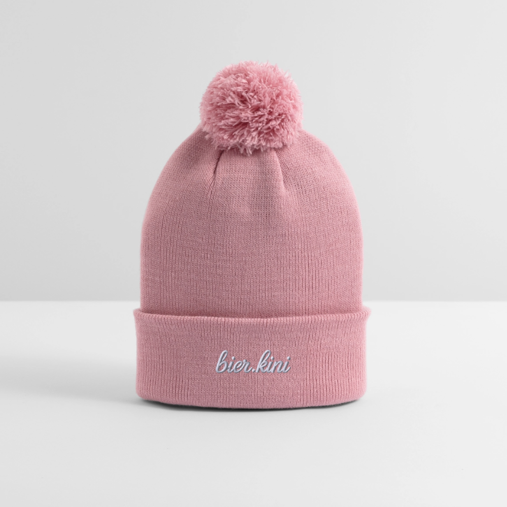Strickmütze bier.kini mit Bommel - Altrosa